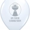 11" / 28cm On Your Communion White Qualatex #92023